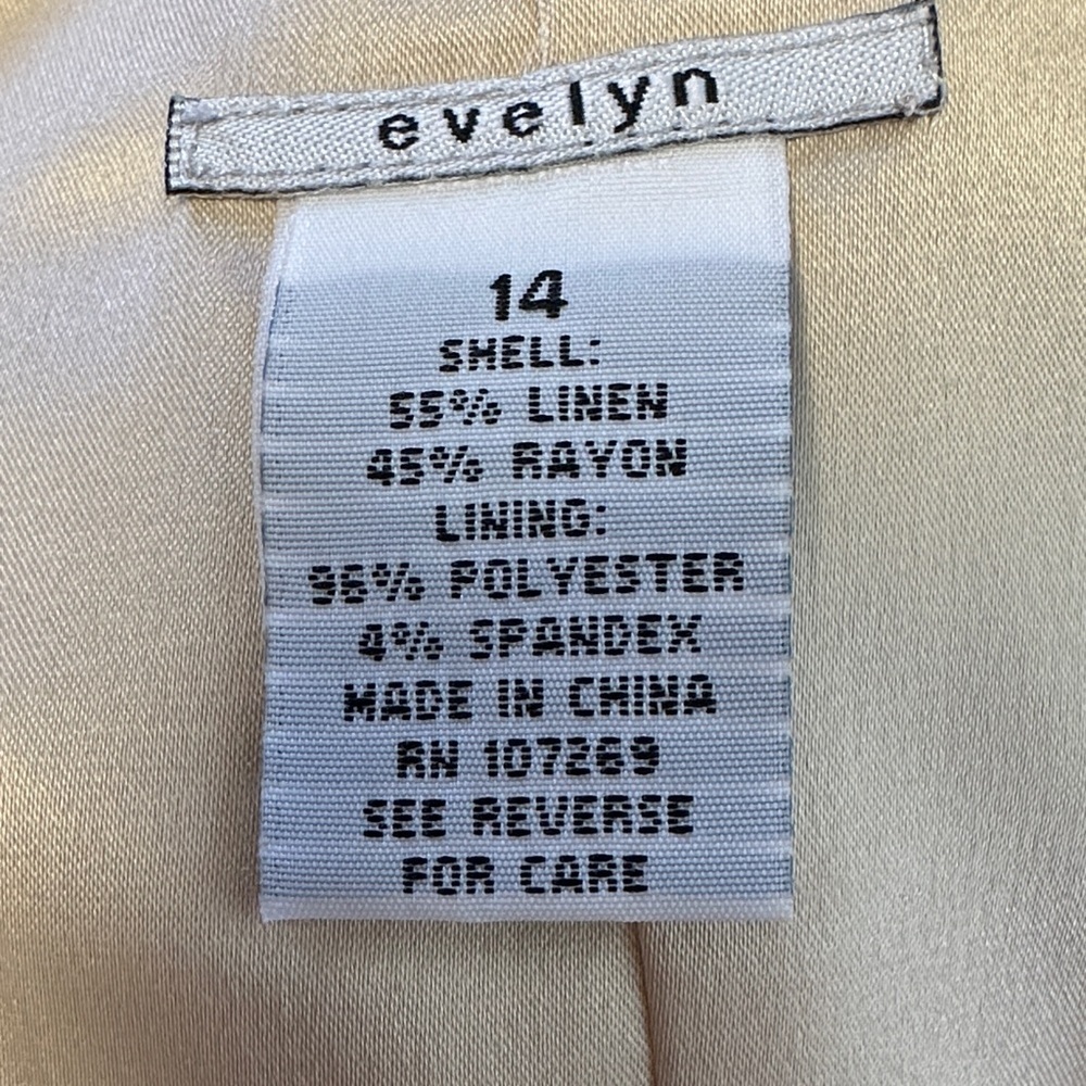 Evelyn Sunshine Floral Beaded A-Line Linen Blend Skirt Retro Vintage Style Sz 14 - Picture 2 of 8